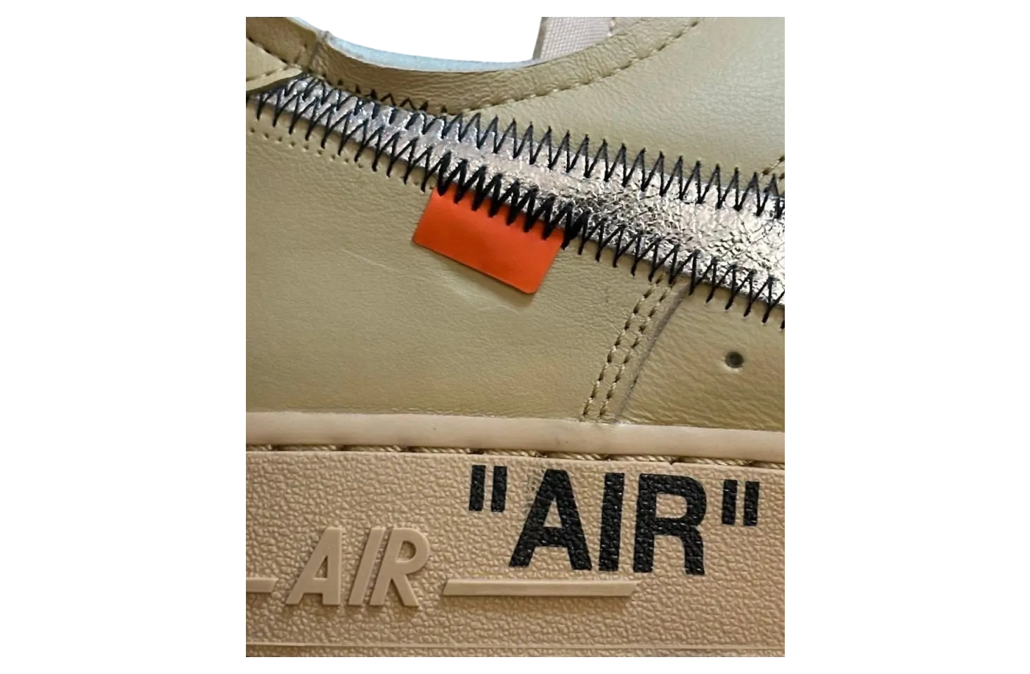 off white x nike air force 1 low sesame silver 1