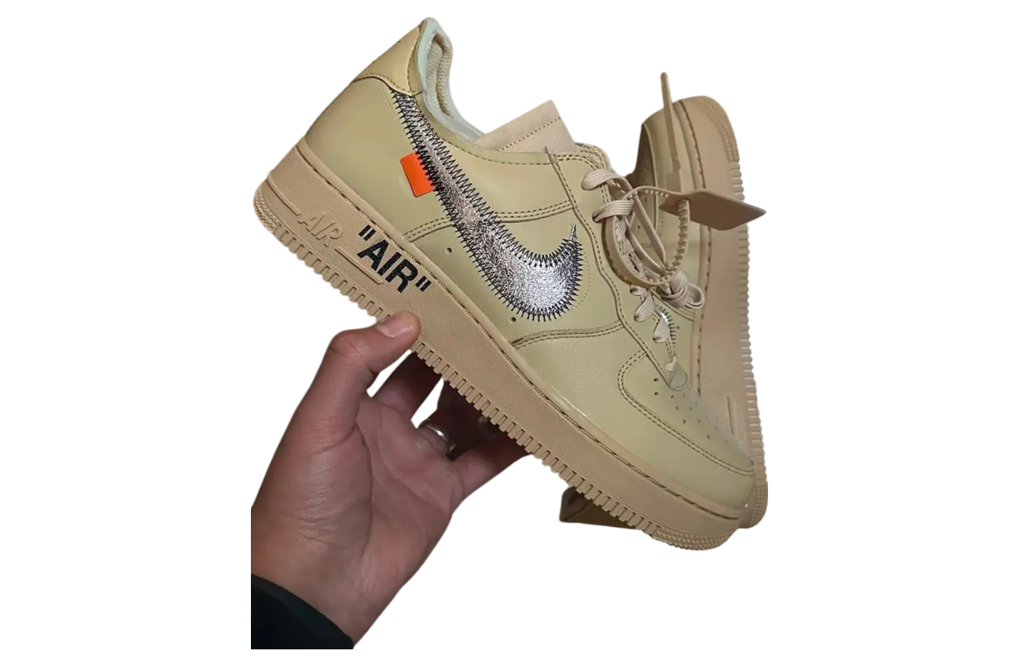 off white x nike air force 1 low sesame silver