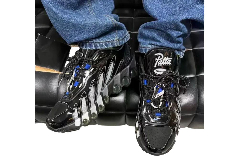 patta x nike air max dn8 black game royal