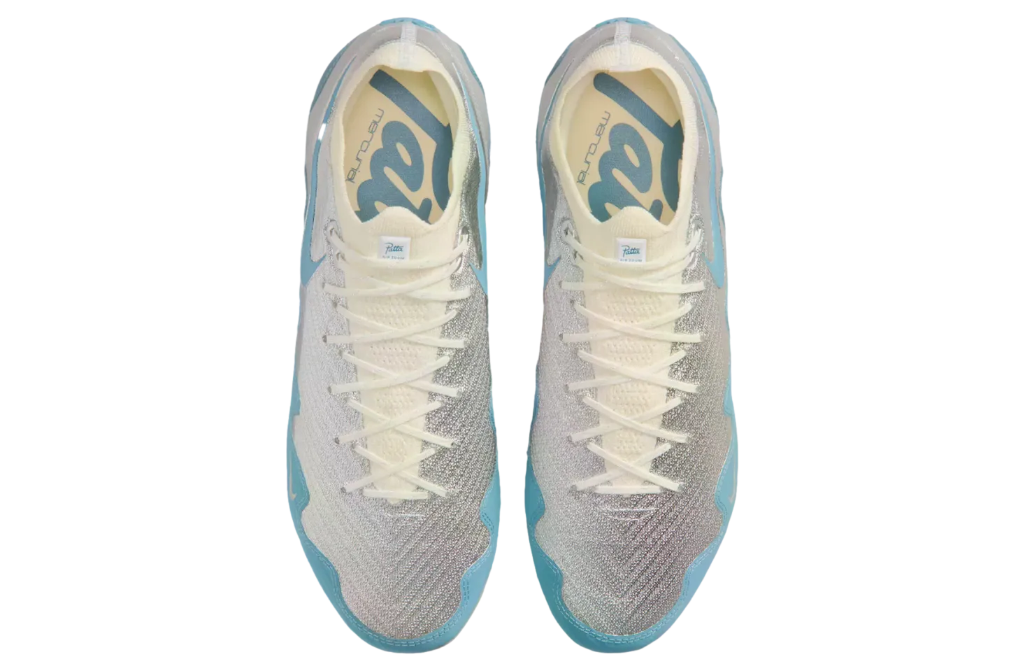 patta x nike mercurial zoom vapor 16 elite fg se white noise aqua 2
