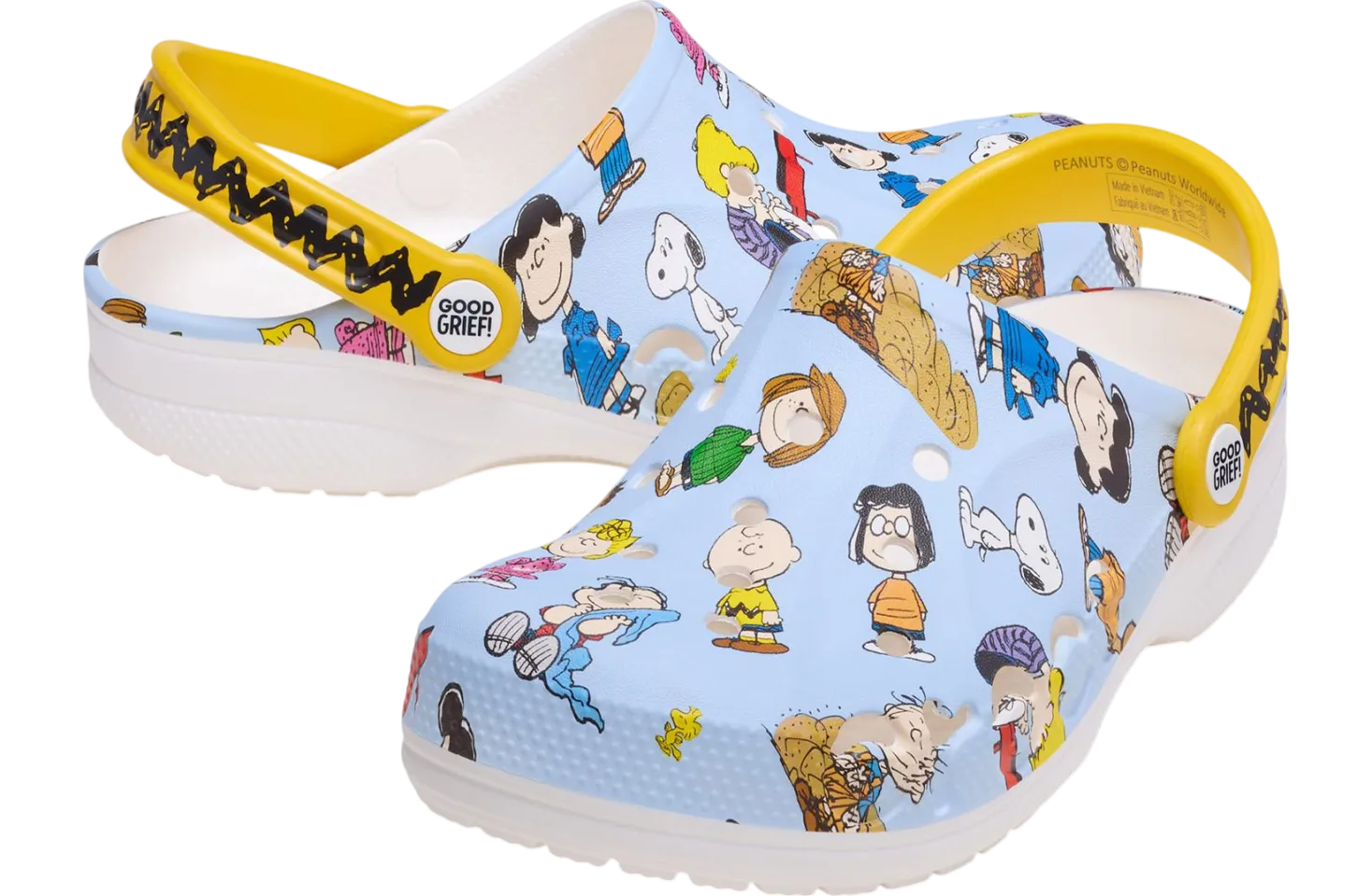 peanuts x crocs classic clog good grief 1