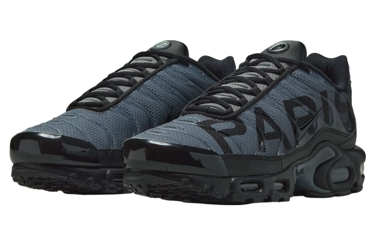 psg x nike air max plus black particle grey 0