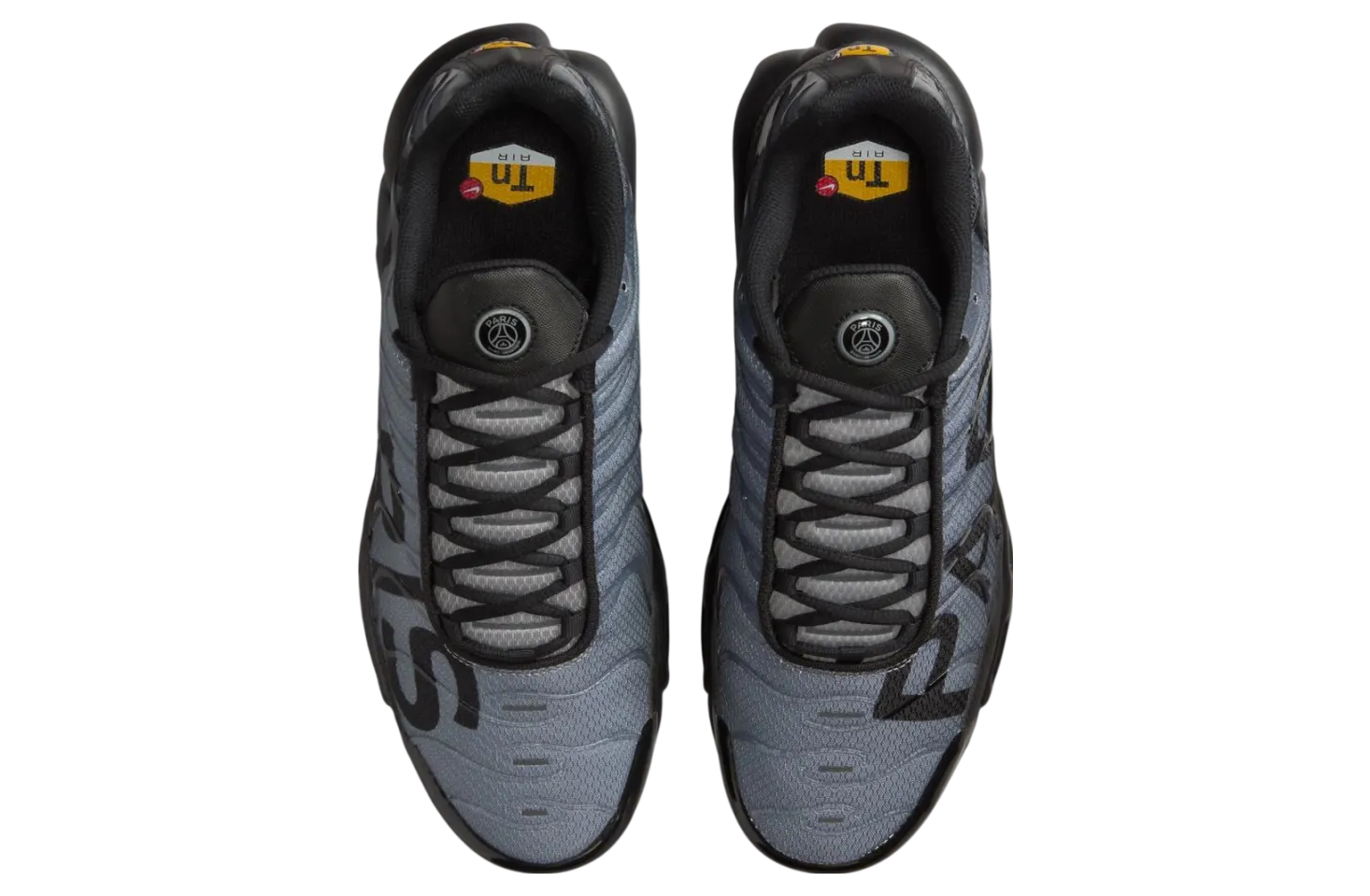psg x nike air max plus black particle grey 2