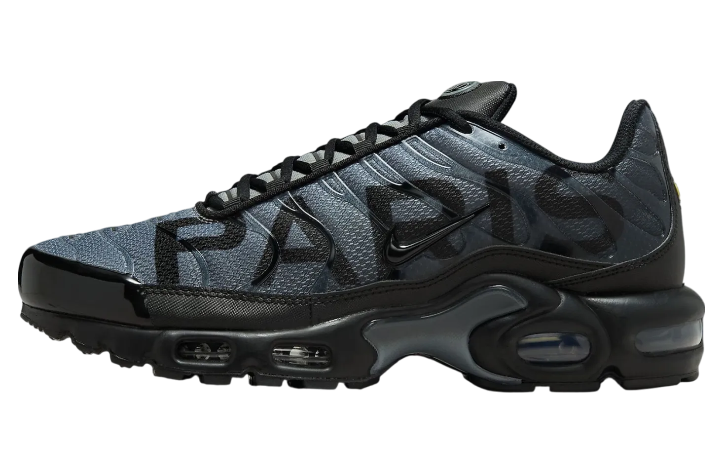 psg x nike air max plus black particle grey