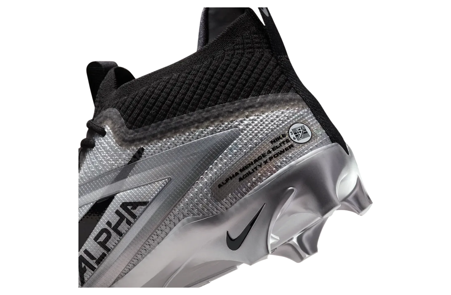 saquon barkley x nike alpha menace 4 elite black wolf grey 6