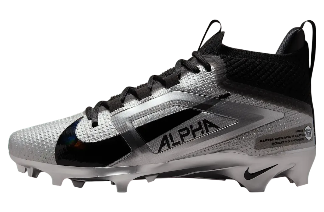 saquon barkley x nike alpha menace 4 elite black wolf grey