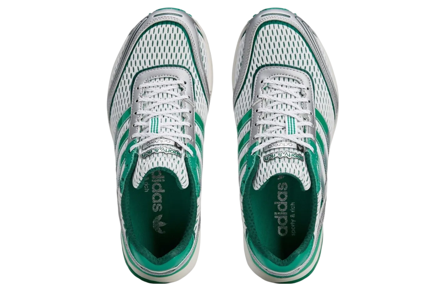sporty rich x adidas adizero adios 1 footwear white court green 1