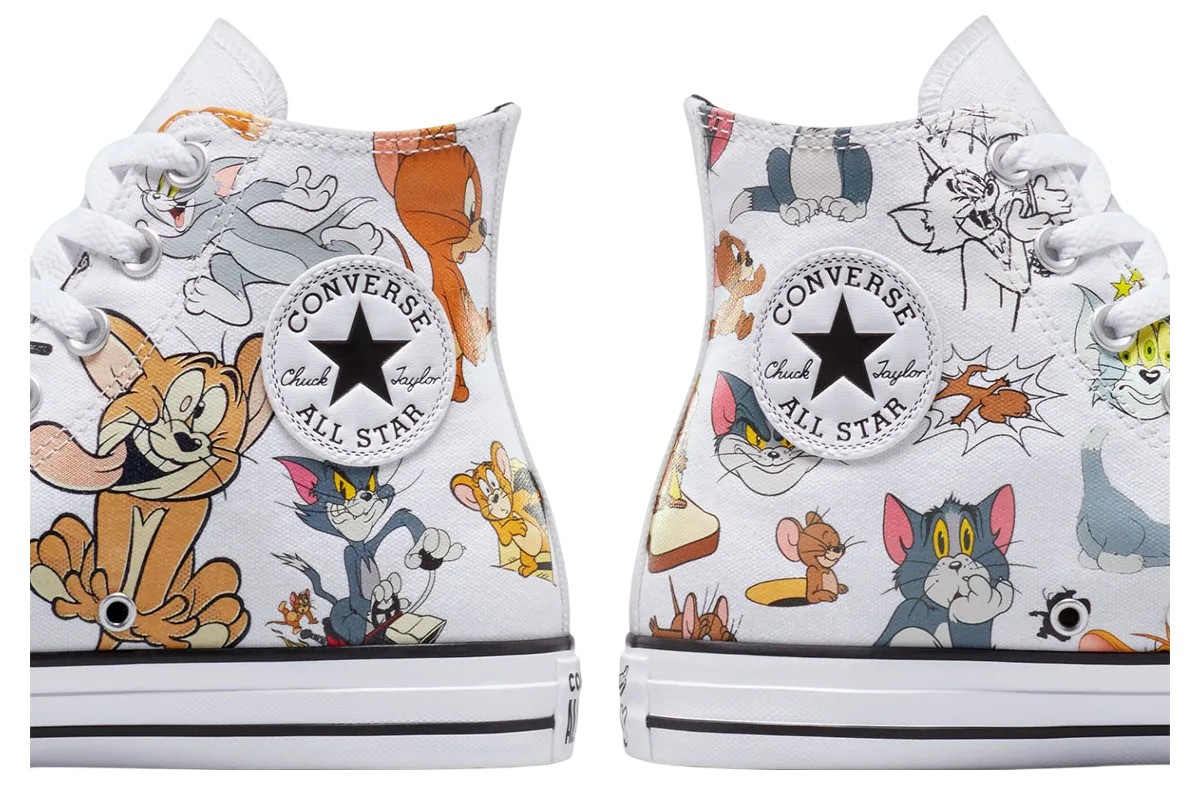 tom jerry x converse chuck taylor all star white 5
