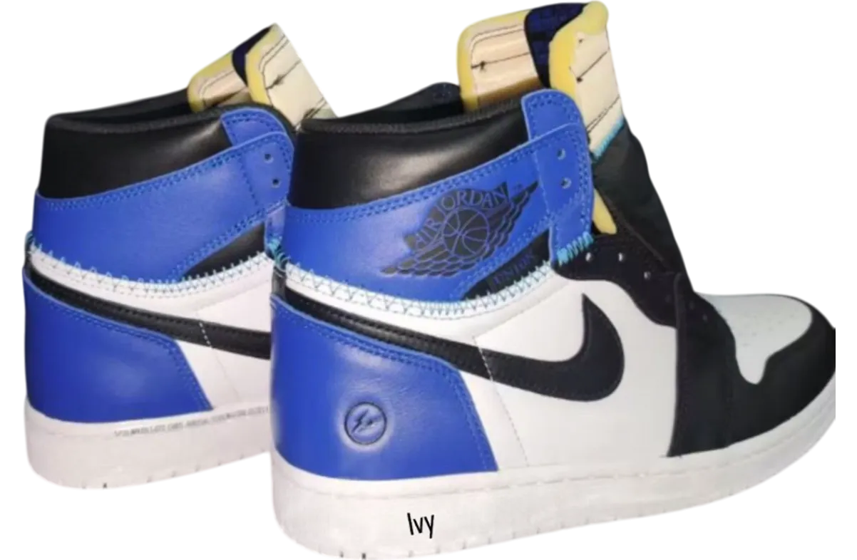 union x fragment design x air jordan 1 high og black navy 0