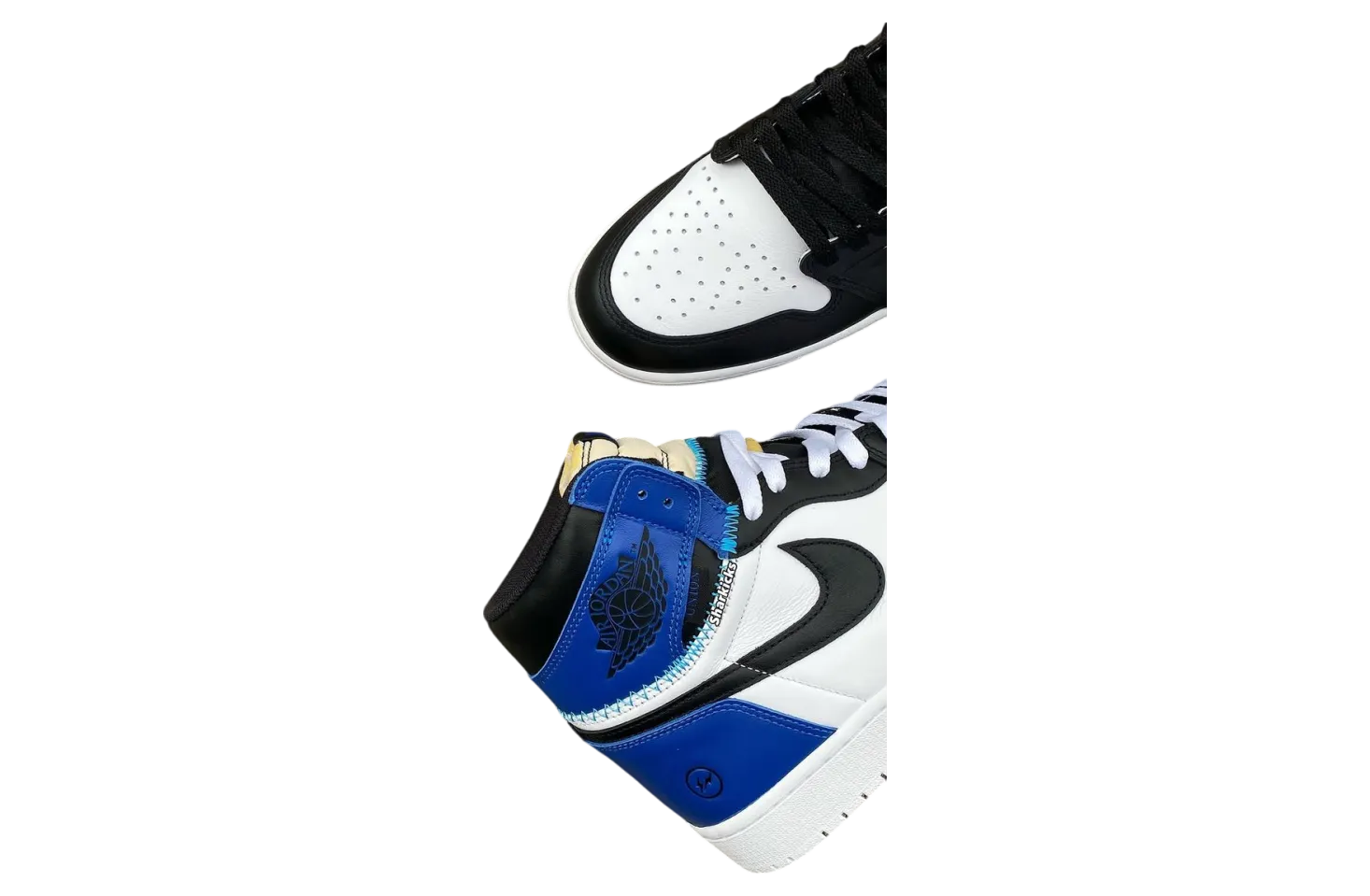 union x fragment design x air jordan 1 high og black navy 4