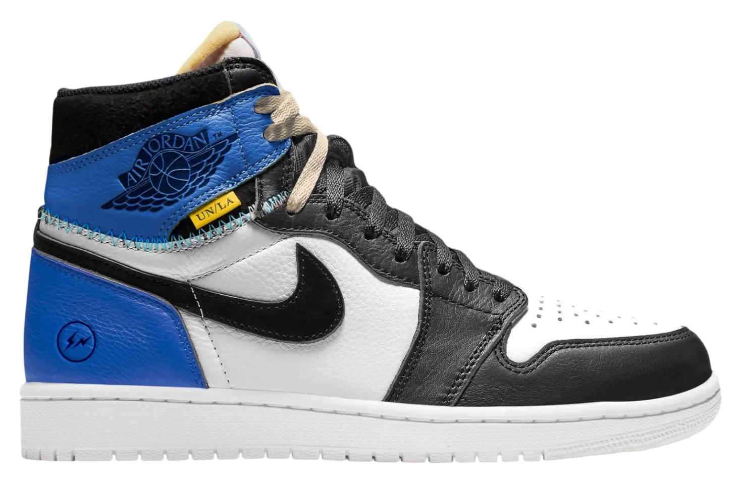union x fragment design x air jordan 1 high og black navy 6